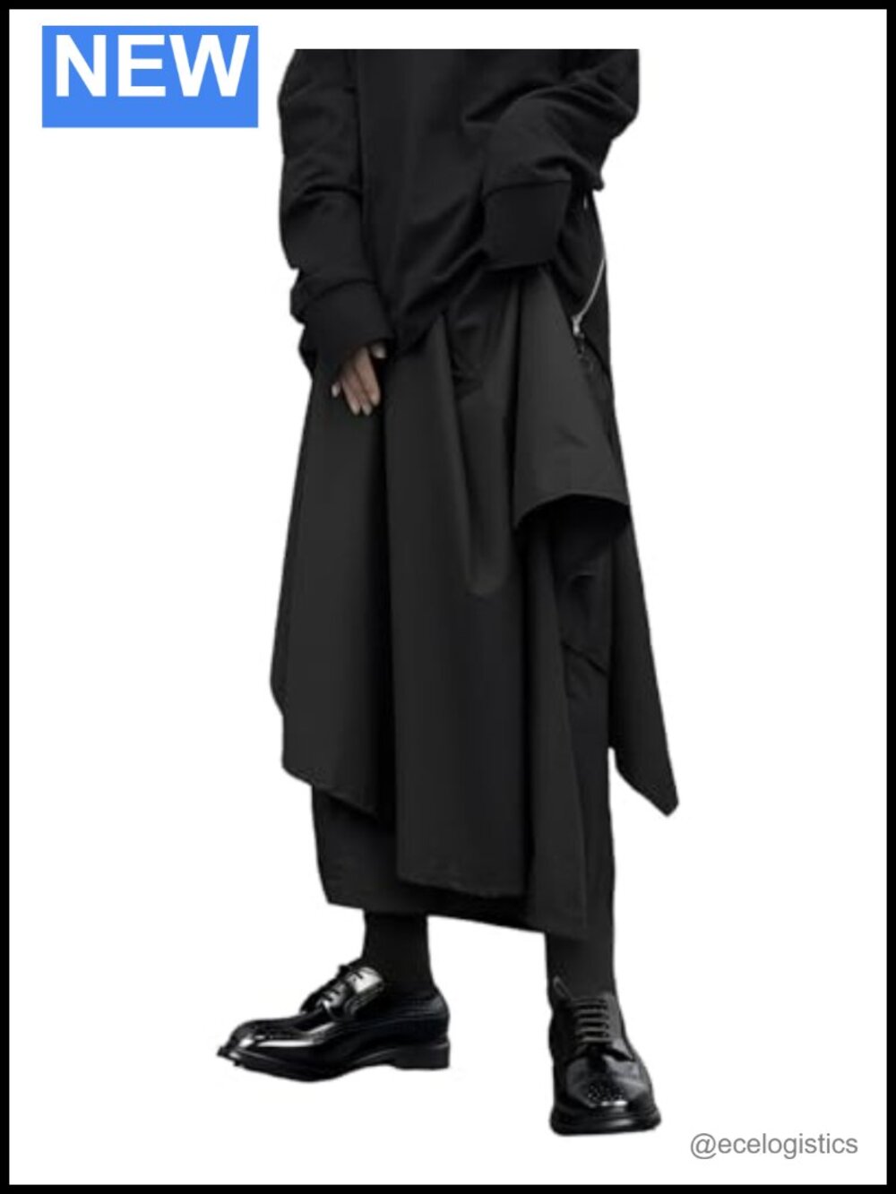 Y2k Gothic Streetwear Baggy Midi Skirt Japanese Harajuku Style High Waist